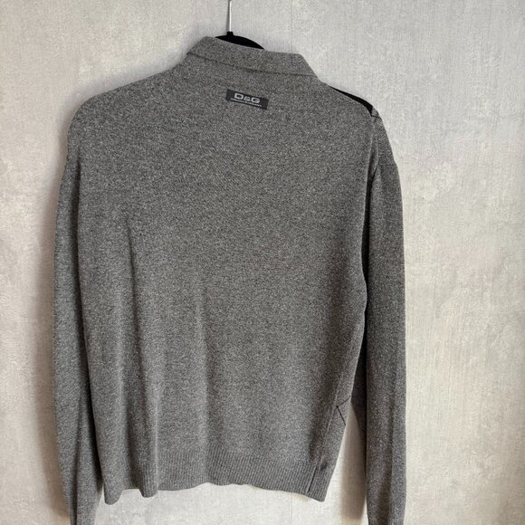 D&G Dolce & Gabbana Men's Wool Sweater – Argyle Patchwork Design – Size L - Picture 2 of 7